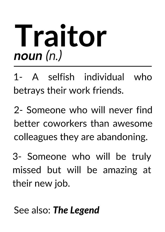 Funny farewell coworker