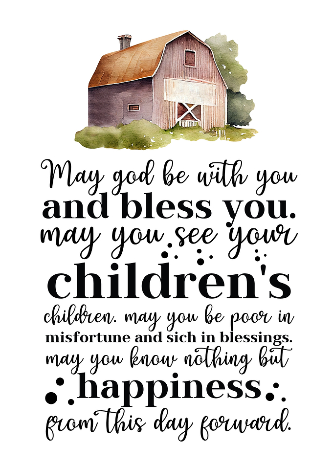 Bless and happiness
