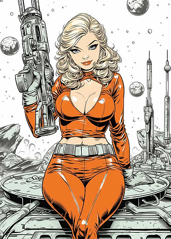 Sexy Astro Pinup Girl