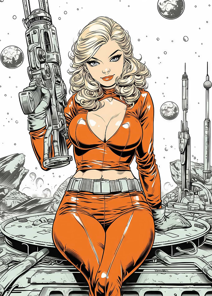 Sexy Astro Pinup Girl