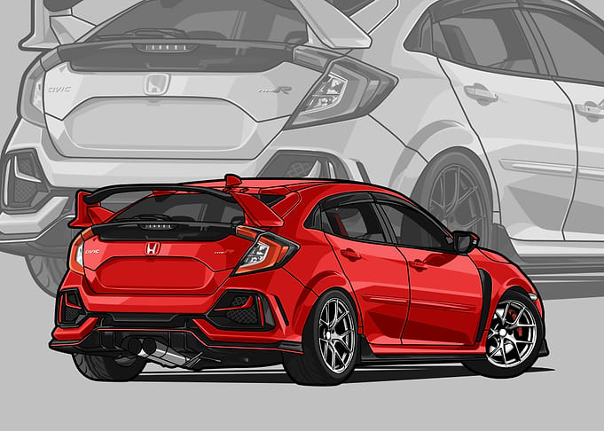 honda civic type r red