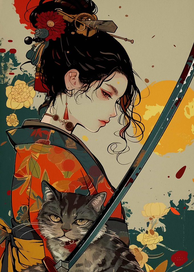 Geisha Japanese Warrior