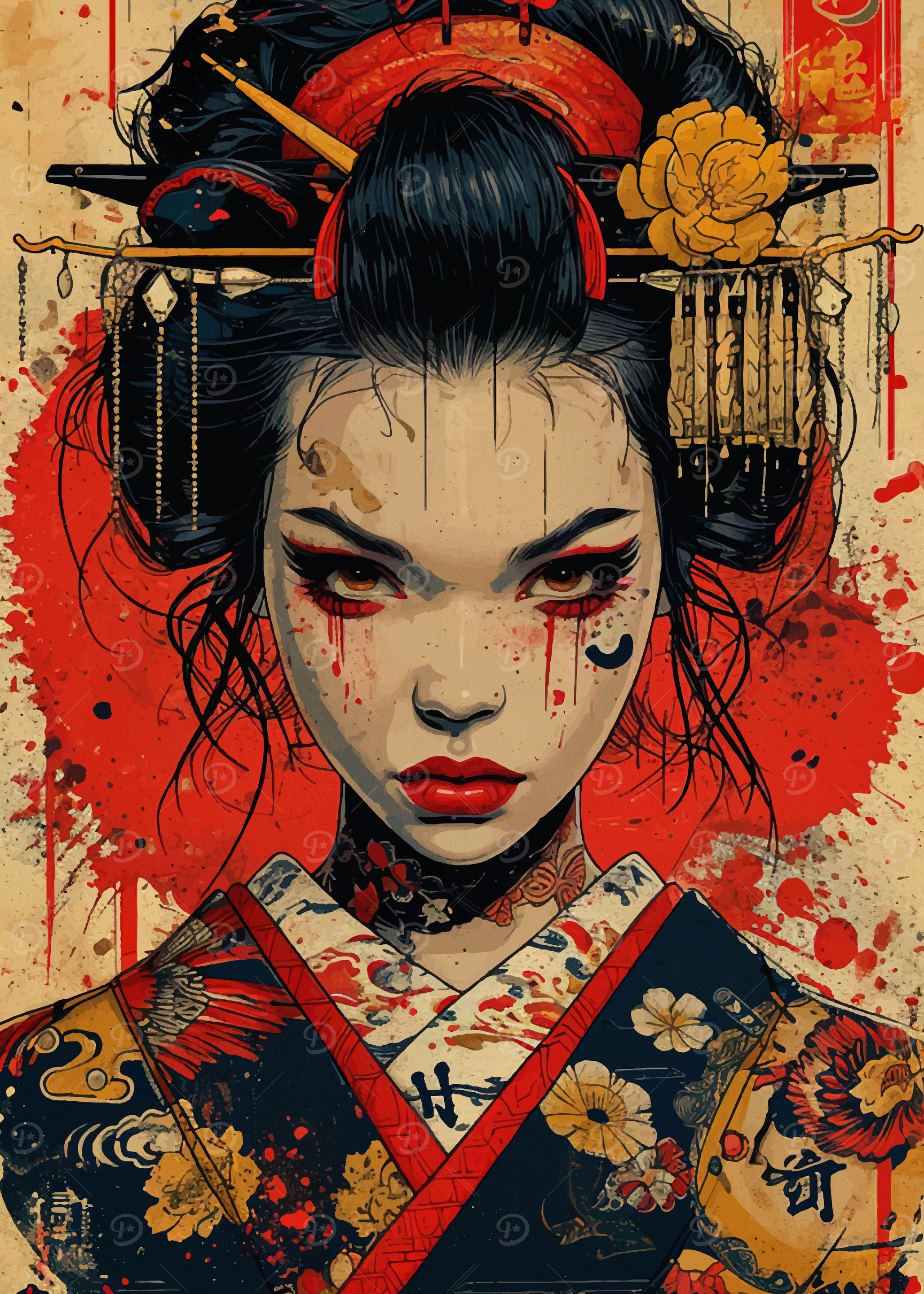 Geisha Japanese Warrior
