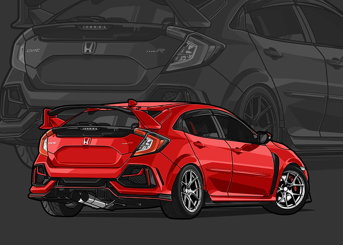 honda civic type r red