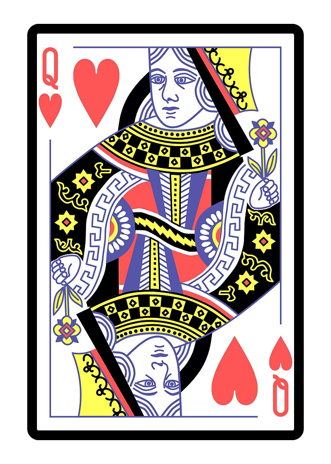 Queen of Hearts Card