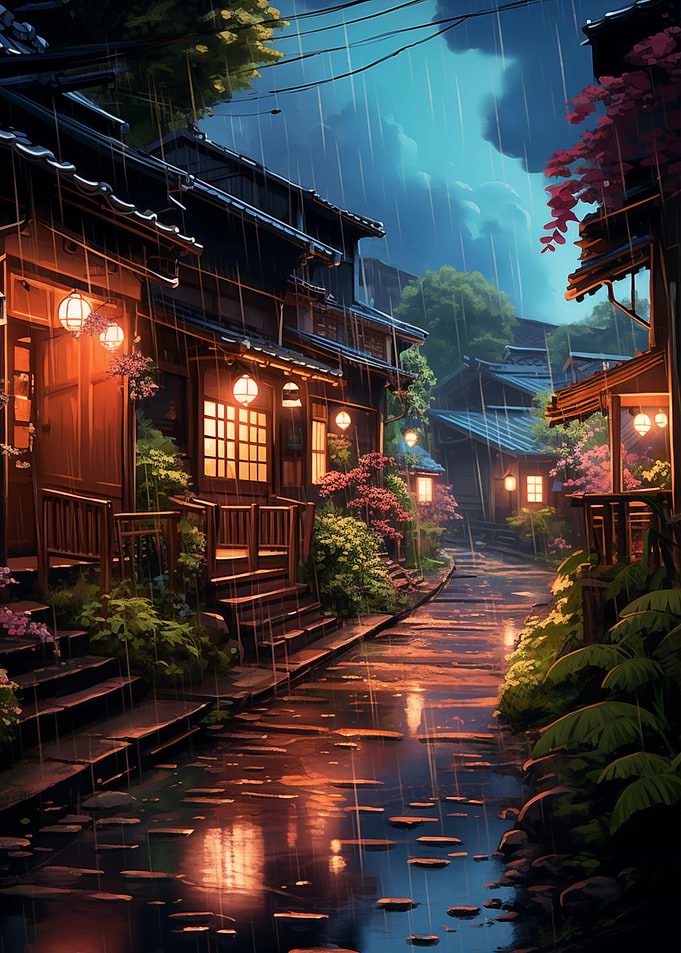 Village Rain Street