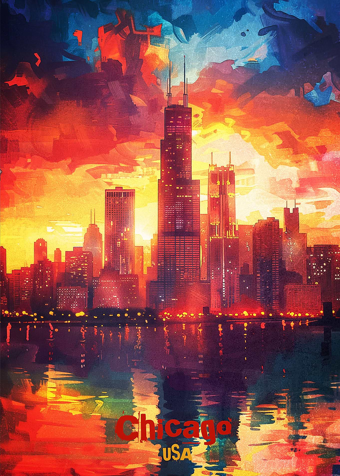 Chicago Art Poster