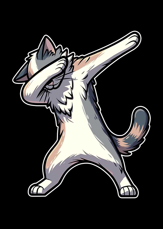 Dabbing Cat