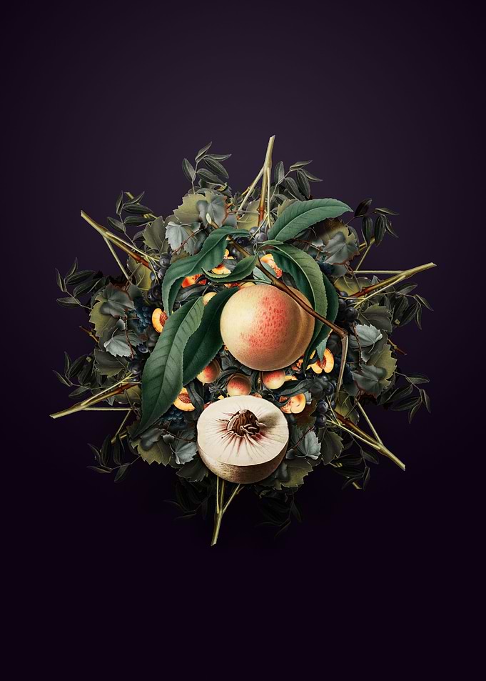 Peach Fruit Wreath
