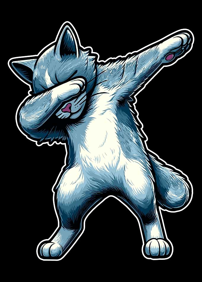 Dabbing Cat
