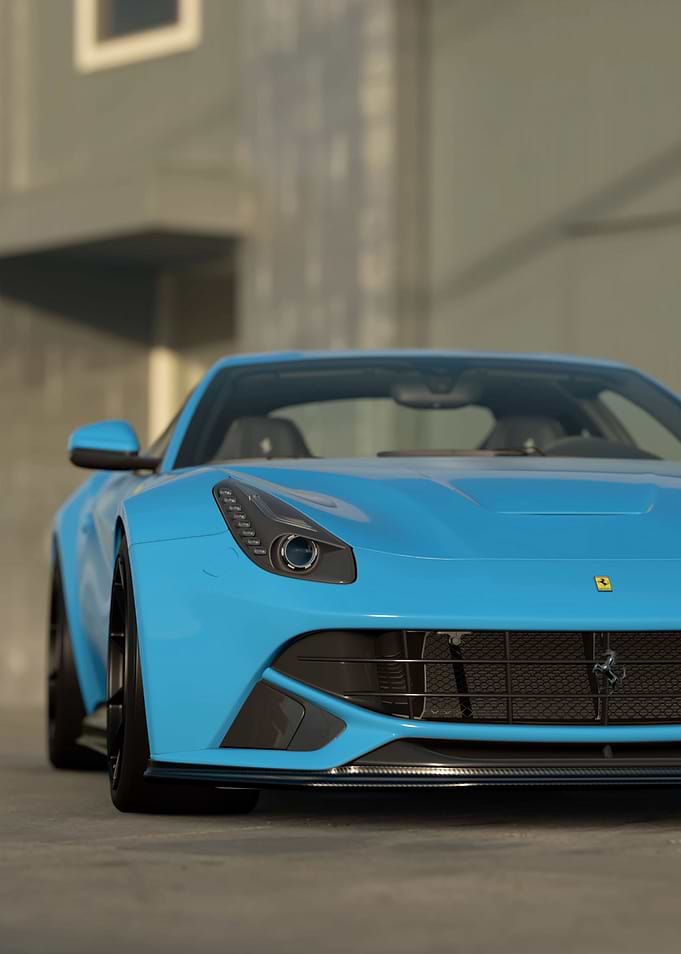 Blue Ferrari F12