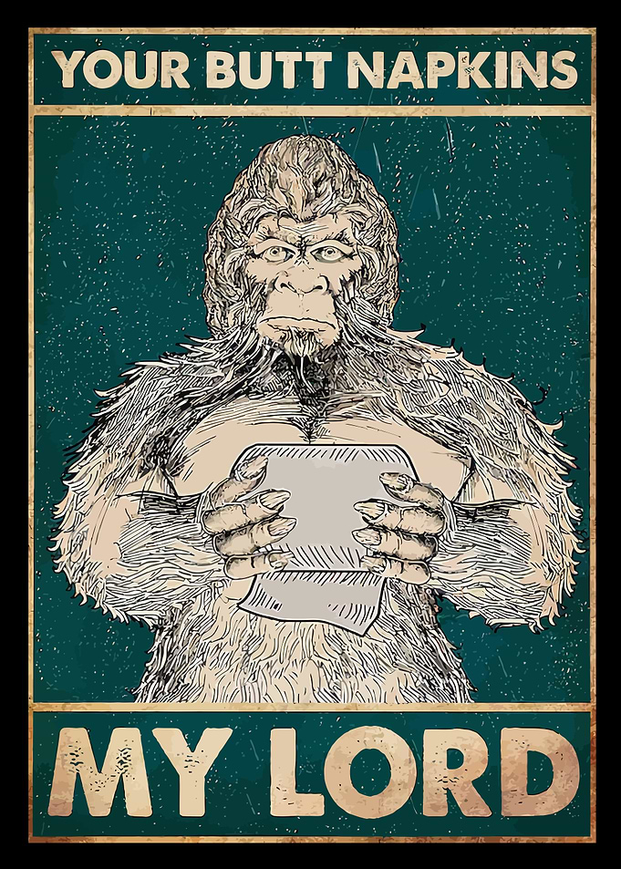 Your Butt Napkins Bigfoot