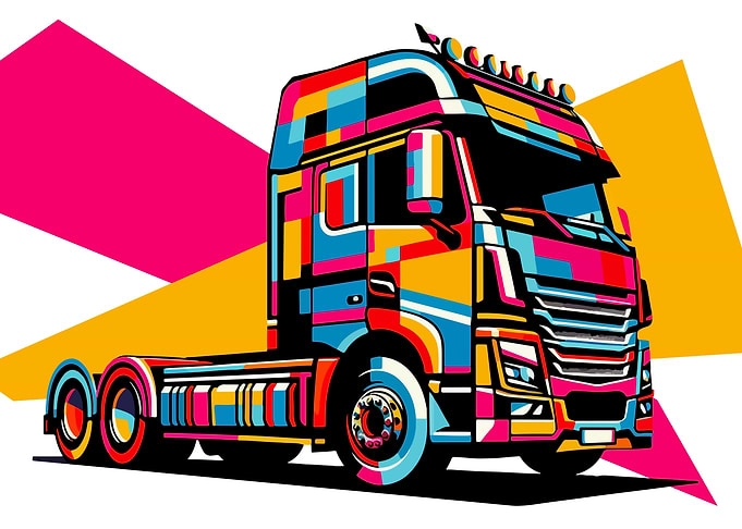 Tractor unit wpap pop art