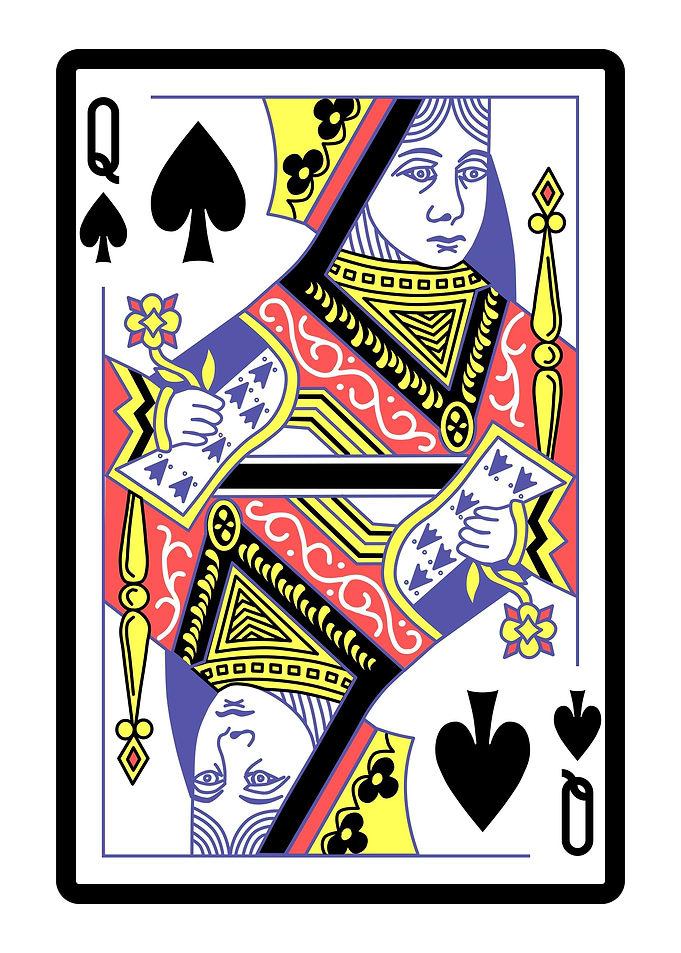Queen of Spades Card