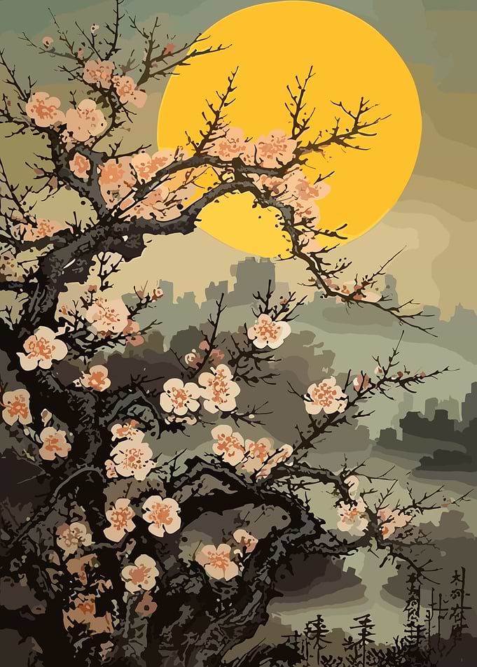 Japanese landscape paintin