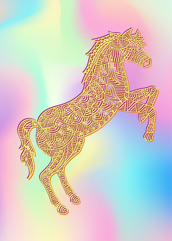 Horse Abstract Art