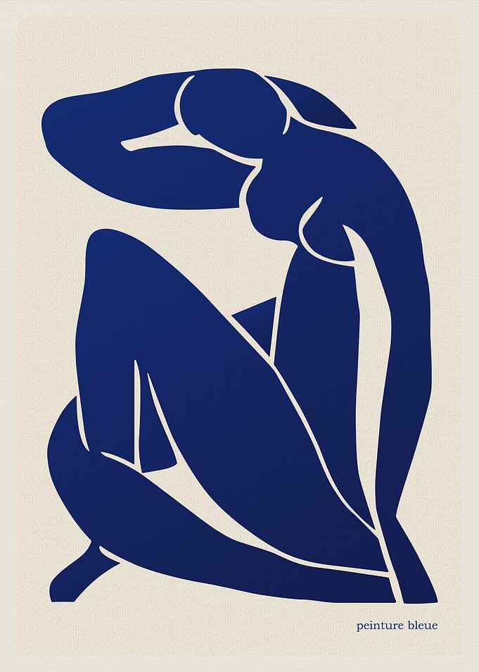 peinture bleue