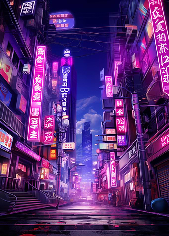 Neon Cyberpunk Japan
