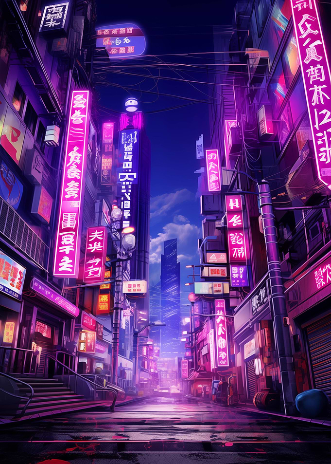 Neon Cyberpunk Japan