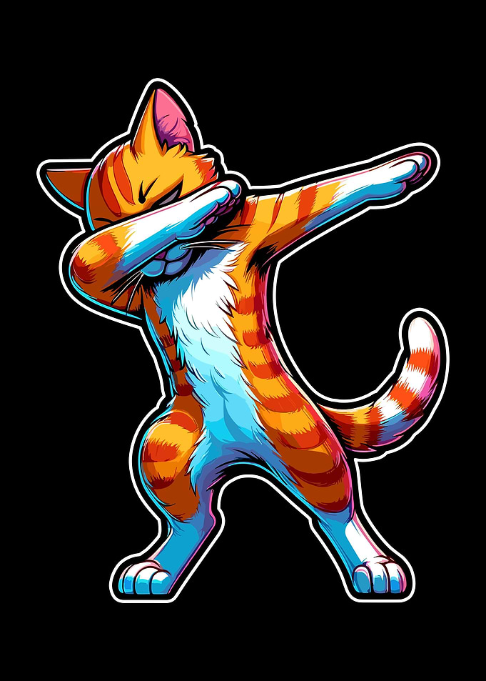 Dabbing Cat