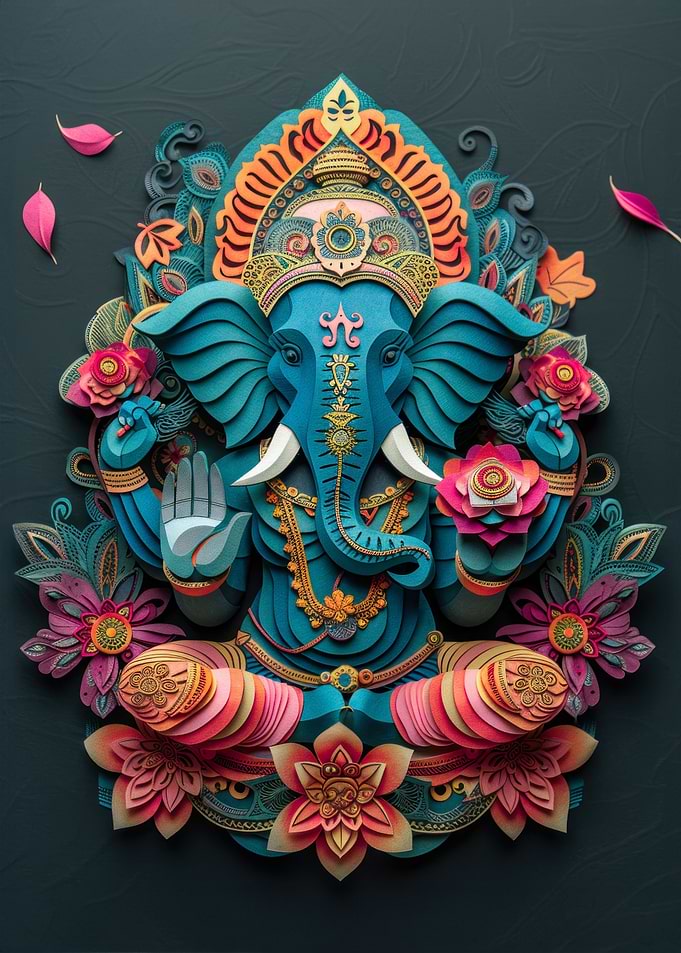 Ganesha Paper Art