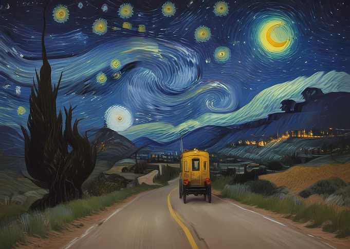 Dreamy starry sky