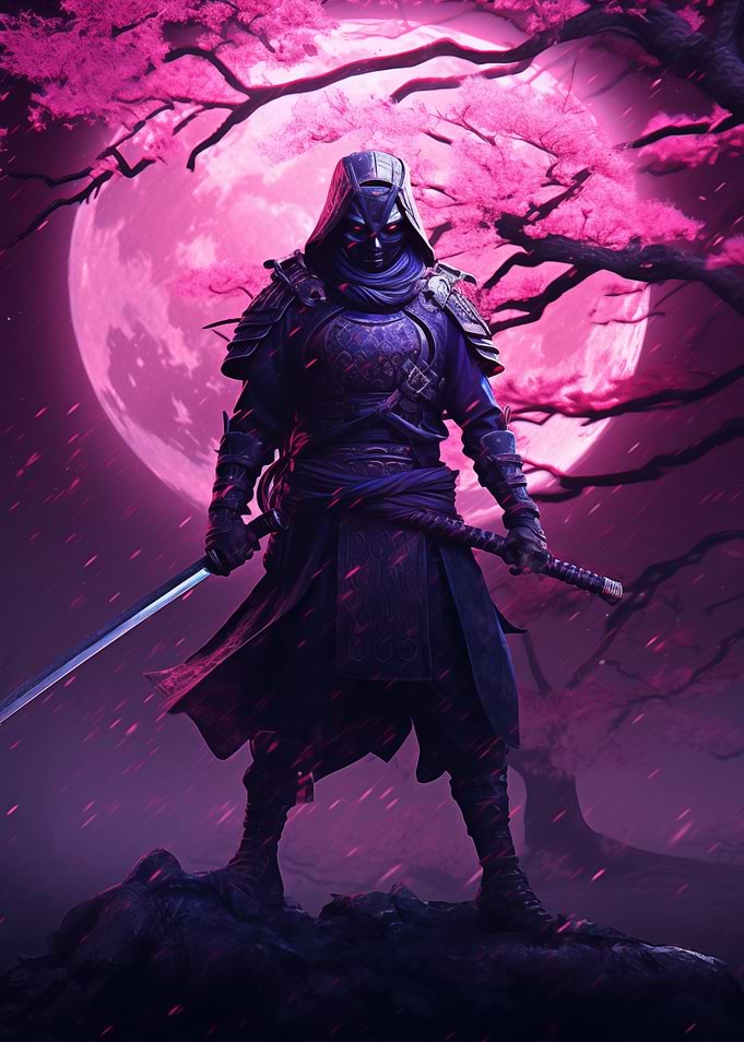 Samurai In Fullmoon