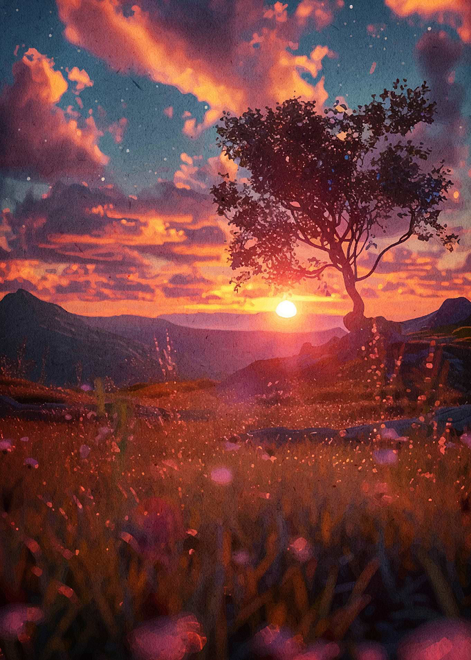 Sunset Nature Landscape