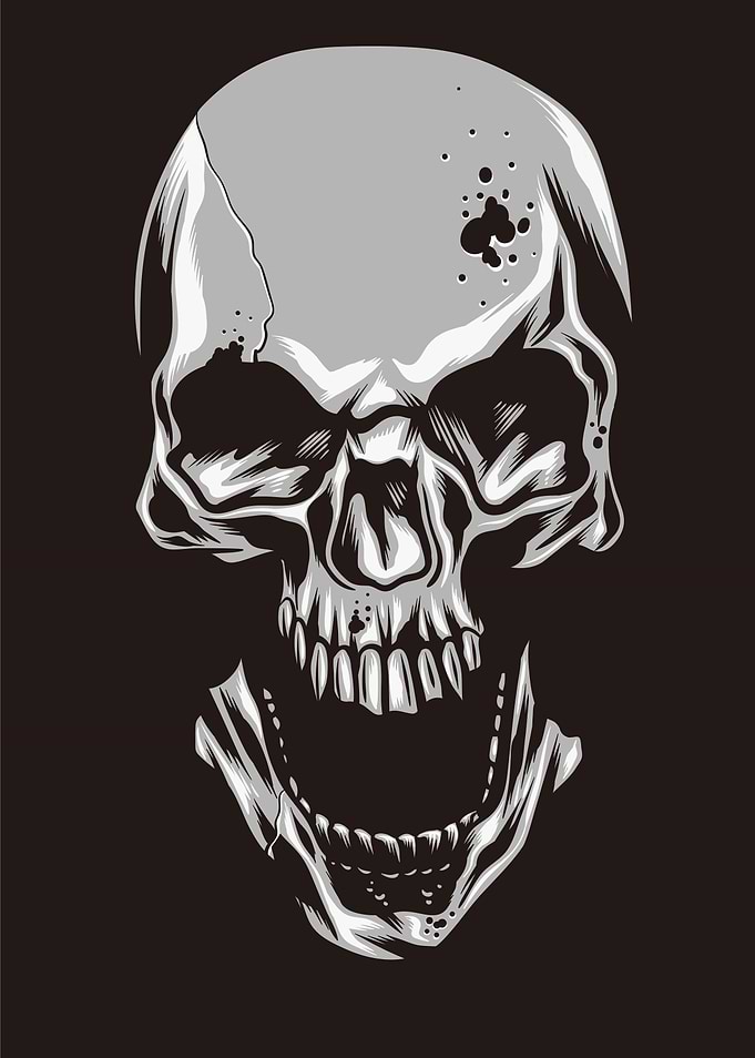 silver skull