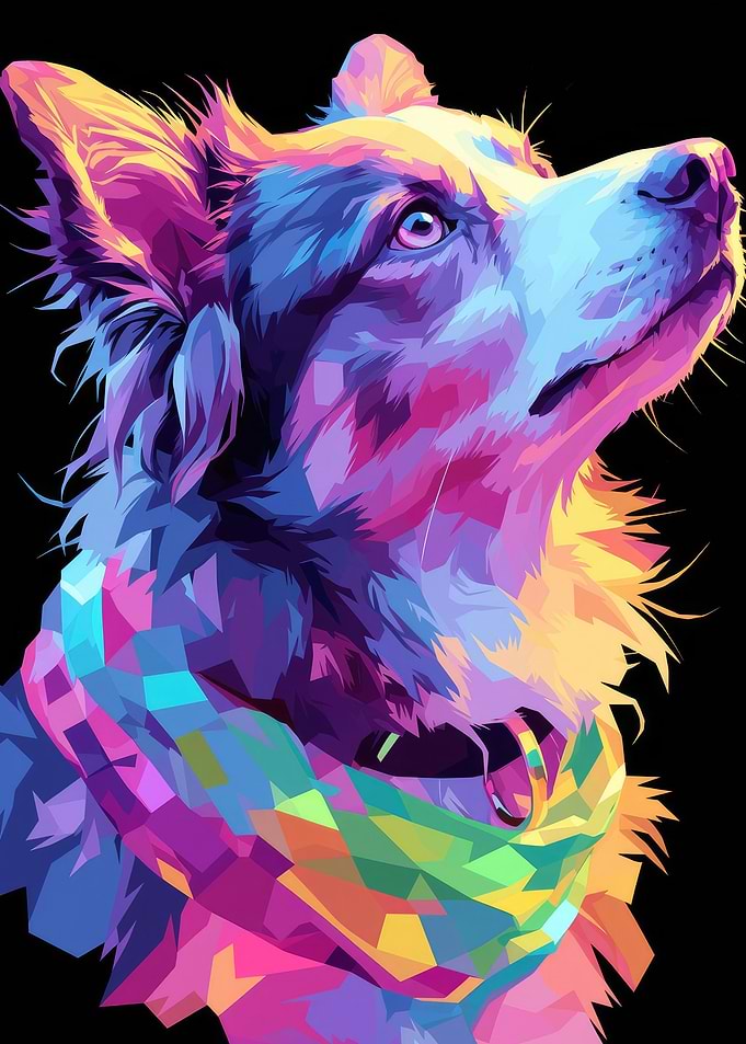 Dog Animal Neon Pet Friend
