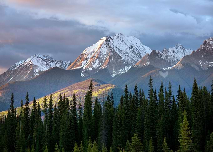 Mountains by Forest Nature