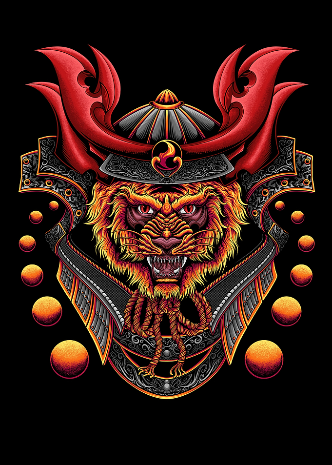 Japanese samurai tiger