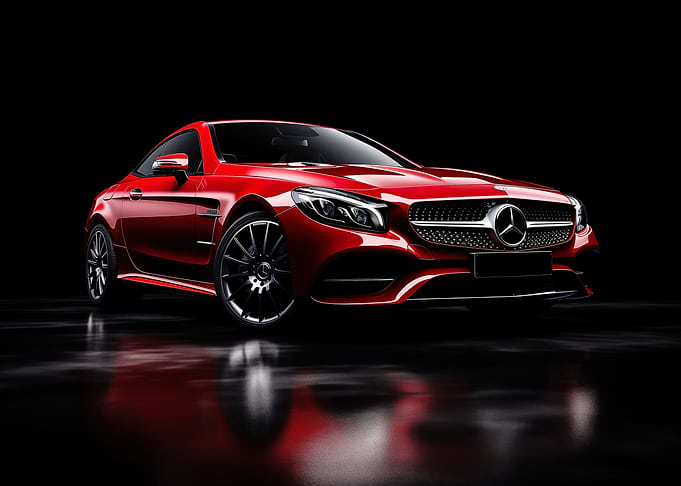 Mercedes Red Car