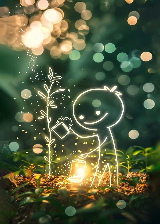 Light stick gardener