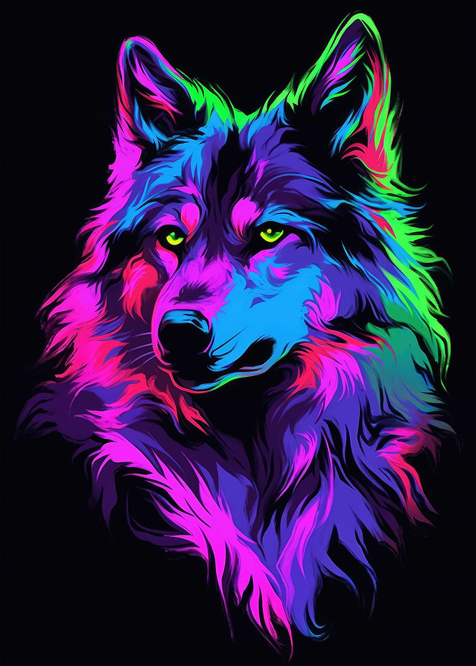 Dog Animal Neon Pet Friend