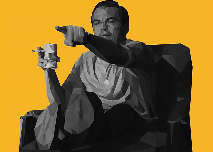 pointing leo meme