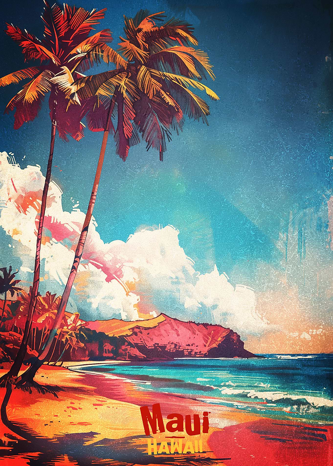 Maui Art Poster