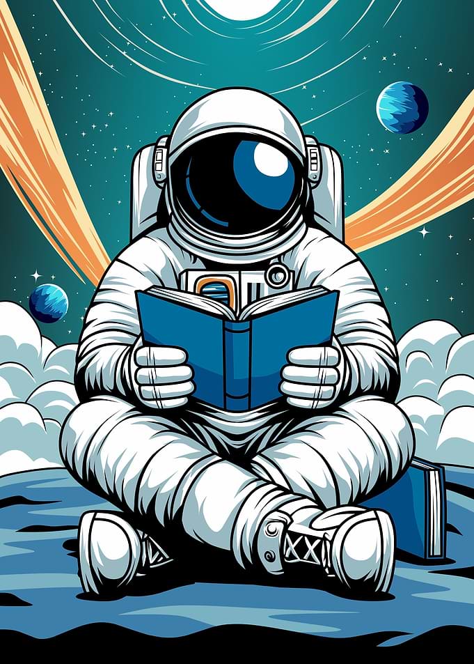 Astro Reading a Book