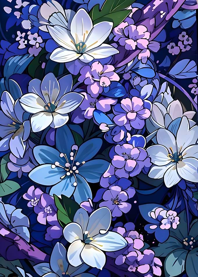 purple flowers