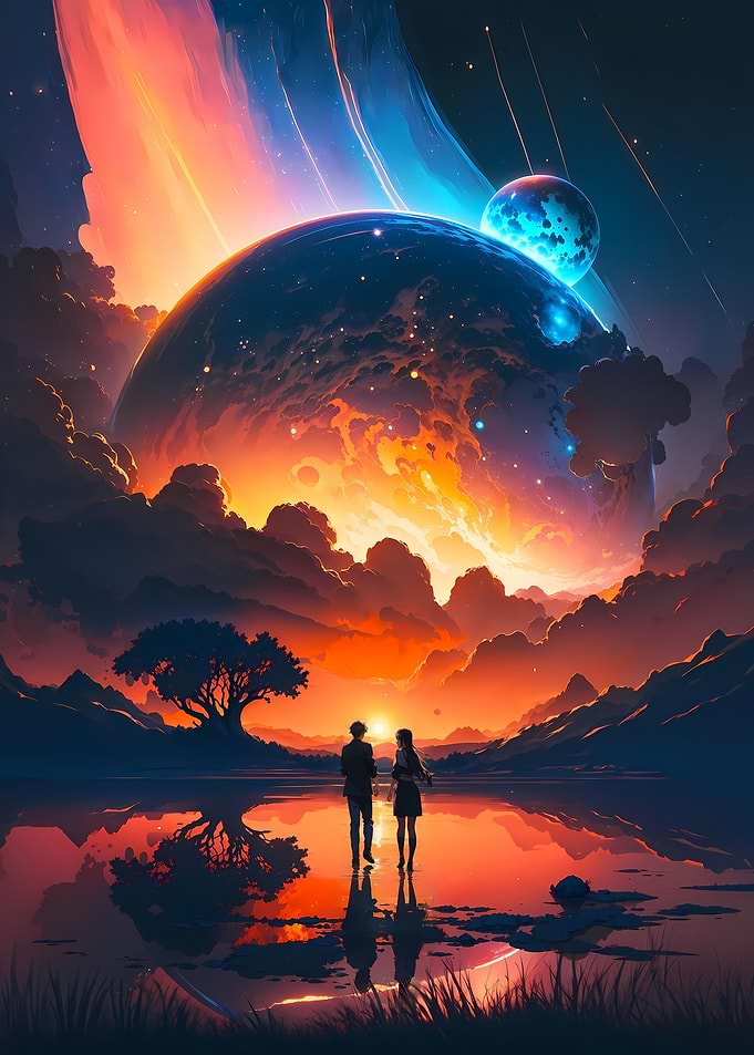 Couple Galaxy Realm Planet