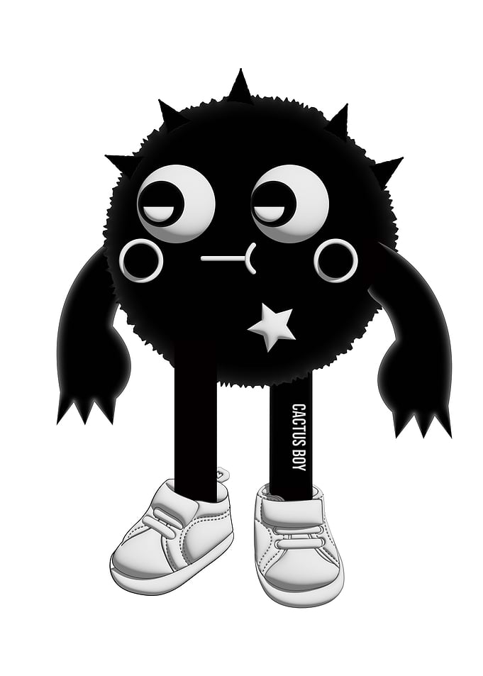 Black and White Cartoon