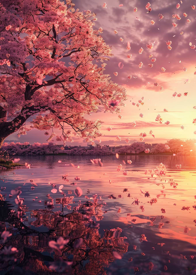 Cherry Blossom Lake