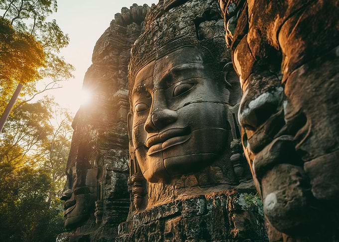 A majestic view of ancient