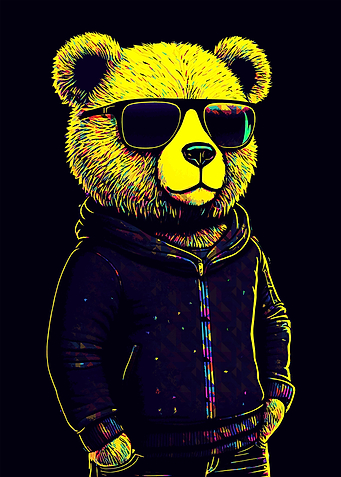 Bear style pop art
