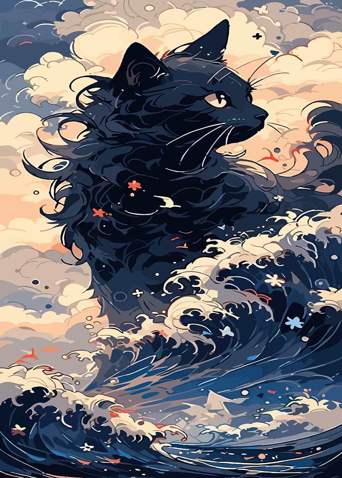 Enigmatic Black Cat