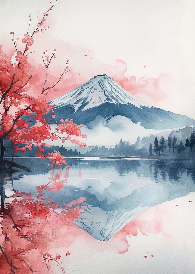 Cherry Blossom Landscape