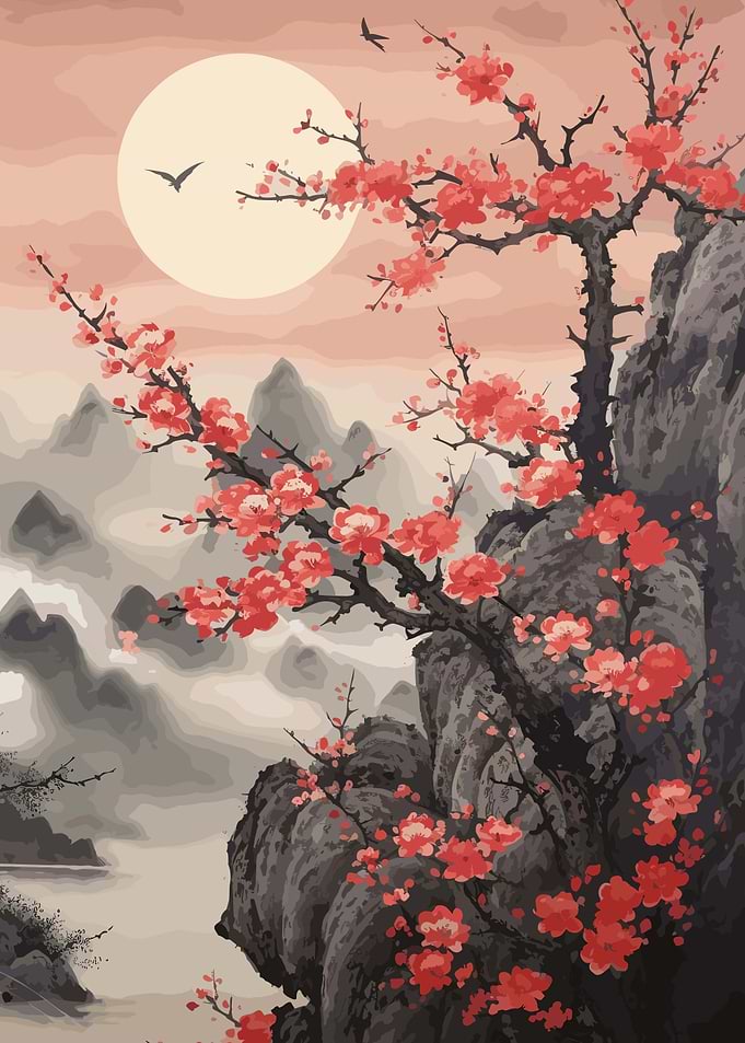 Japanese landscape paintin