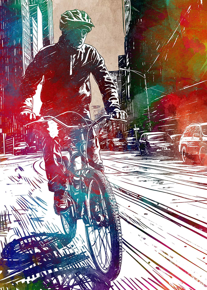 Cycling sport art 1