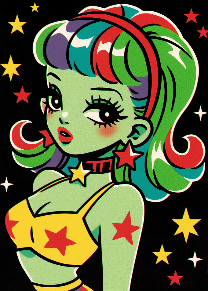 Retro Anime Girl