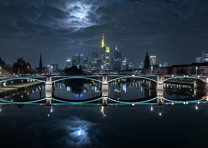 Frankfurt at Full Moon